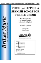 Three A Cappella Spanish Songs SA choral sheet music cover